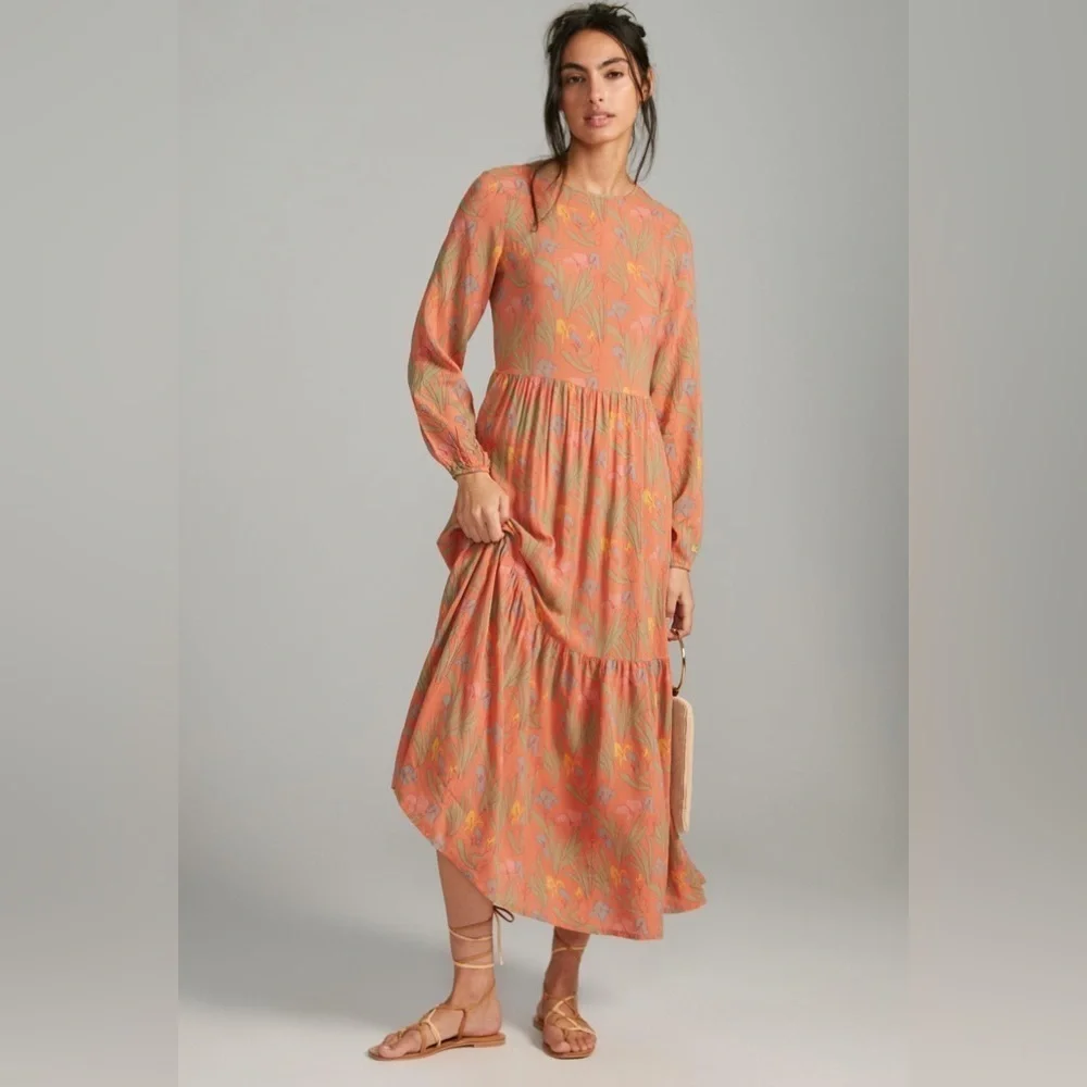 NWT Anthropologie Bobo Choses Floral Maxi Dress Size Medium